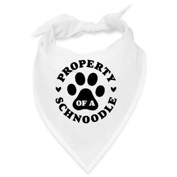 Eigentum eines Schnoodles - Bandana - Weiß - Vorne