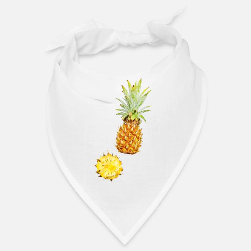 Ananas - Bandana - Weiß