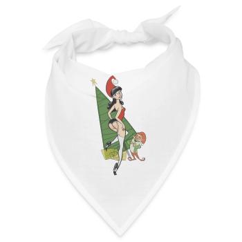 Weihnachten Julfest Pinup - Bandana - Weiß - Vorne