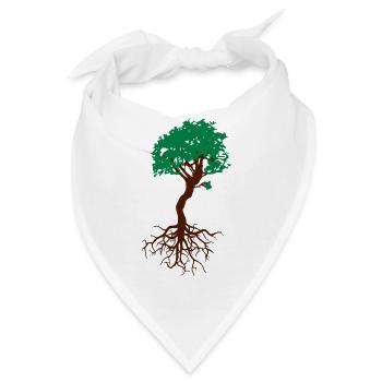 Bonsai Baum mit Wurzeln Lebensbaum - Bandana - Weiß - Vorne