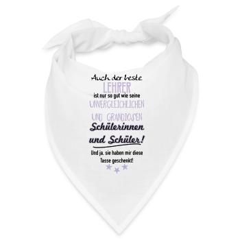 Bester Lehrer Tasse - Bandana - Weiß - Vorne