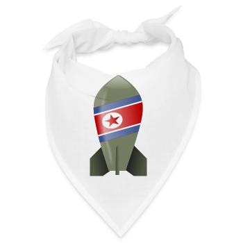 Nordkorea Bombe - Bandana - Weiß - Vorne