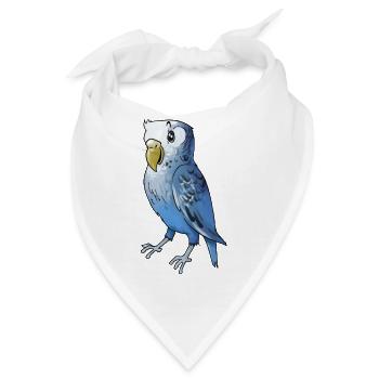 wellensittich budgie budgerigar birds voegel - Bandana - Weiß - Vorne