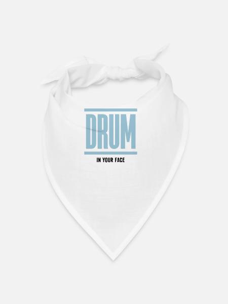 Drum and Bass Techno Music DJ - Bandana - white