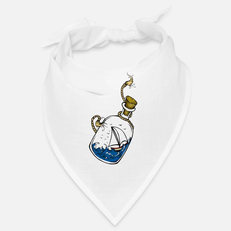 Flasche auf dem Meer Bandana