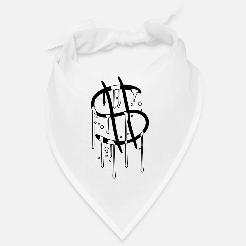 graffiti blood drop wet spray dollar symbol zei Bandana