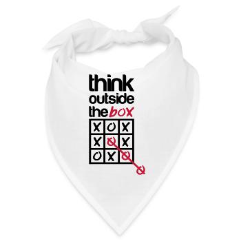 Think outside the box - Bandana - Weiß - Vorne