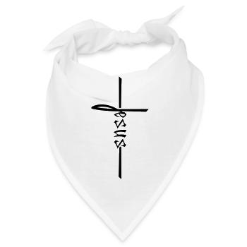 Katholisch Kreuz Jesus Christus Christ Evangelisch - Bandana - Weiß - Vorne