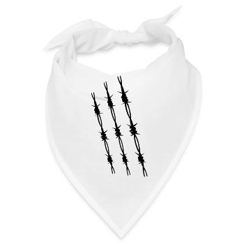 Stacheldraht 3 - Bandana - Weiß - Vorne
