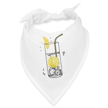 Zitronen Limonade Sommer Limo - Bandana - Weiß - Vorne