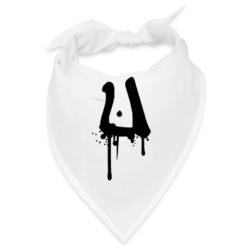 U Graffiti Tropfen Farbklex Spray - Bandana - Weiß - Vorne