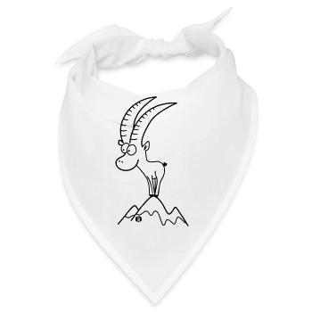 Steinbock - Capricorn - Bandana - Weiß - Vorne