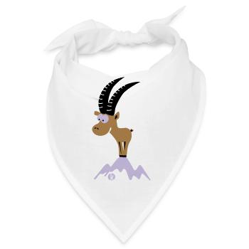 Steinbock - Capricorn (c) - Bandana - Weiß - Vorne