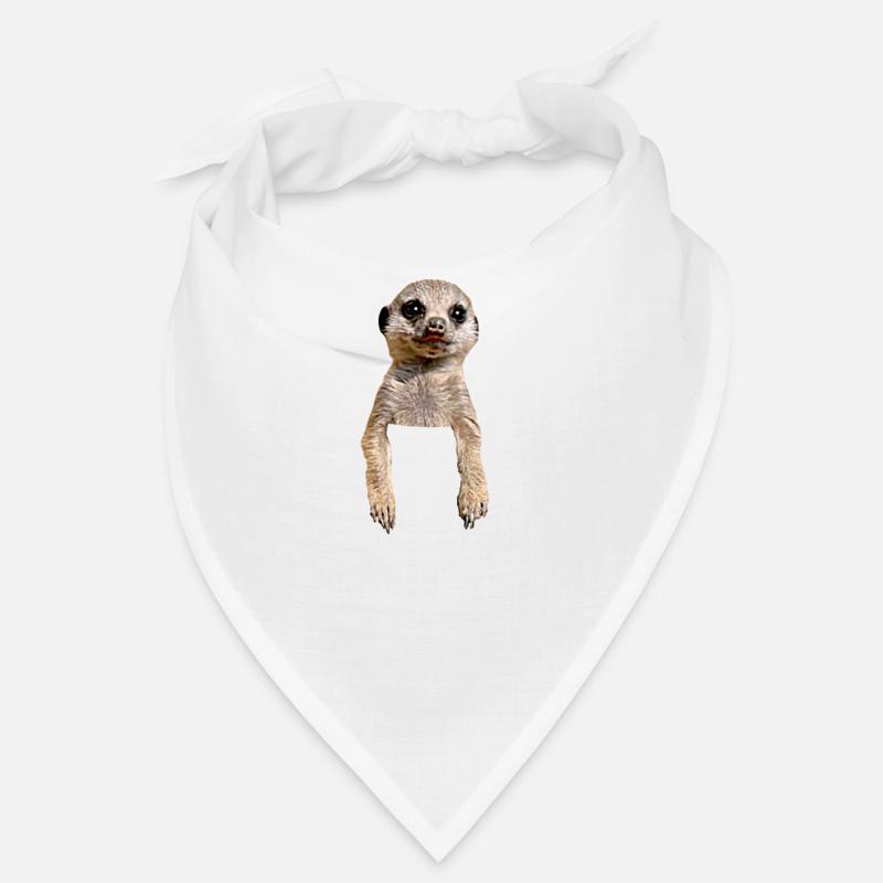 Erdmännchen In Brusttasche Hemdtasche - Bandana - Weiß