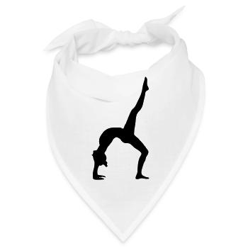 Sportlerin Yoga Bodenturnen Kunstturnen Girl - Bandana - Weiß - Vorne