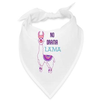 No drama lama - Bandana - Weiß - Vorne