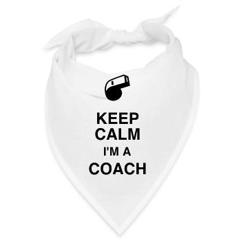 Coach / Coaching / Trainer / Sport - Bandana - Weiß - Vorne