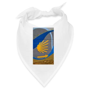 Goldene Strahlen auf urbanem Bogen - Bandana - Weiß - Vorne