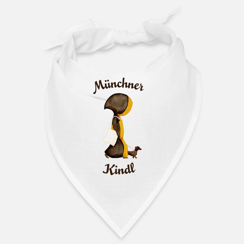 Münchner Kindl mit Dackel und Jutebeutel Bandana