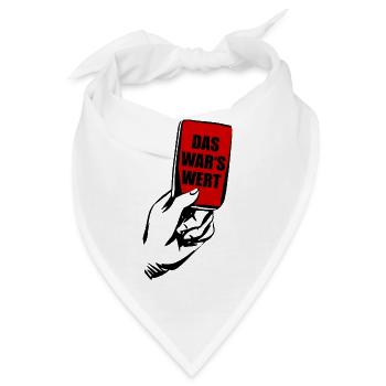 FUSSBALL ROTE KARTE FOUL PLATZVERWEIS FUßBALL - Bandana - Weiß - Vorne