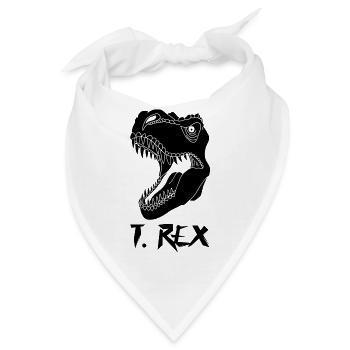 Tyrannosaurus schwarz - Bandana - Weiß - Vorne