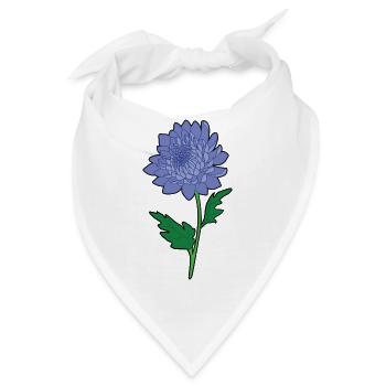 Chrysanthemen - Bandana - Weiß - Vorne