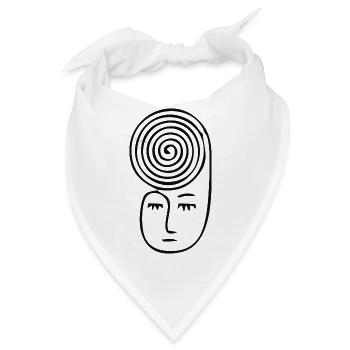 Gedanken in meinem Kopf - Bandana - Weiß - Vorne