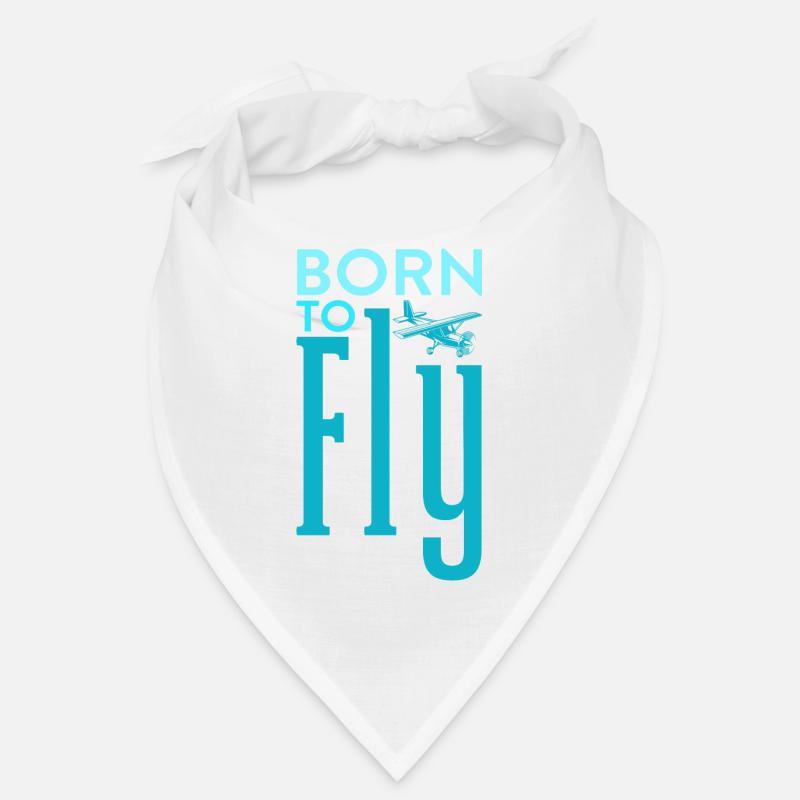 Né pour pilote d’aviation - Bandana - blanc