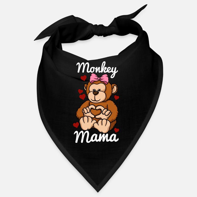 Monkey Mama Herz Affenliebe Affenmama Bandana