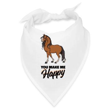 Pferdefan Islandpferde Pferde Galopp Statement - Bandana - Weiß - Vorne