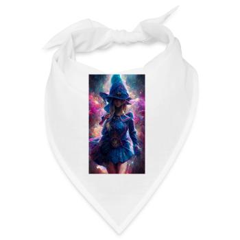 Blaue Hexe - Bandana - Weiß - Vorne