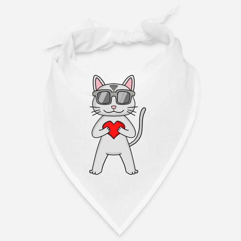 Devon Rex avec lunettes de soleil et cœur Bandana