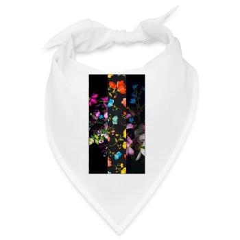 Tief Night Garden - Bandana - Weiß - Vorne