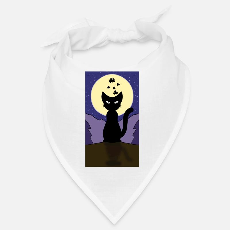 chat Halloween clair de lune Bandana