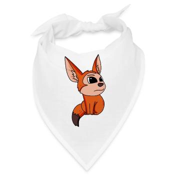 Fuchs Wüstenfuchs Tier Zootier - Bandana - Weiß - Vorne