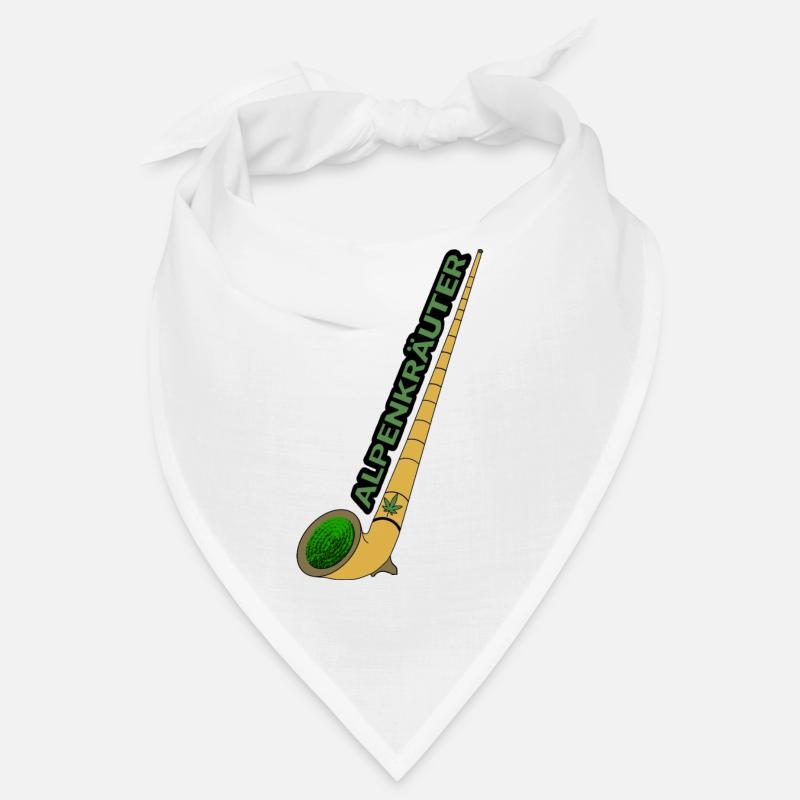 Alphorn Bong - Bandana - Weiß