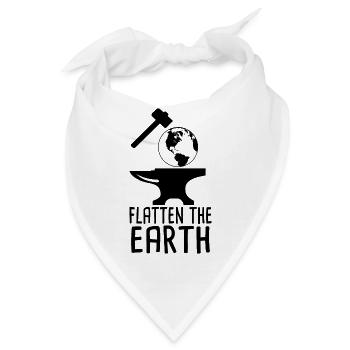 Flatten The Earth - Bandana - Weiß - Vorne