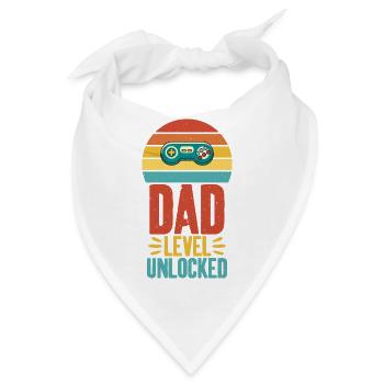 Dad Level Freigeschaltet Coole Kunst Für Gamer Dad - Bandana - Weiß - Vorne