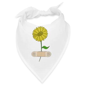 Schützen Sie, wen Sie lieben Blumenblume - Bandana - Weiß - Vorne