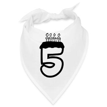 5 Birthday - Bandana - Weiß - Vorne