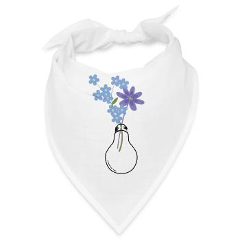 Glühbirne Blumen Blumenstrauß Natur - Bandana - Weiß - Vorne