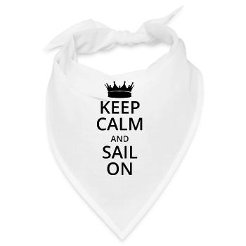 Keep calm and sail on - Bandana - Weiß - Vorne