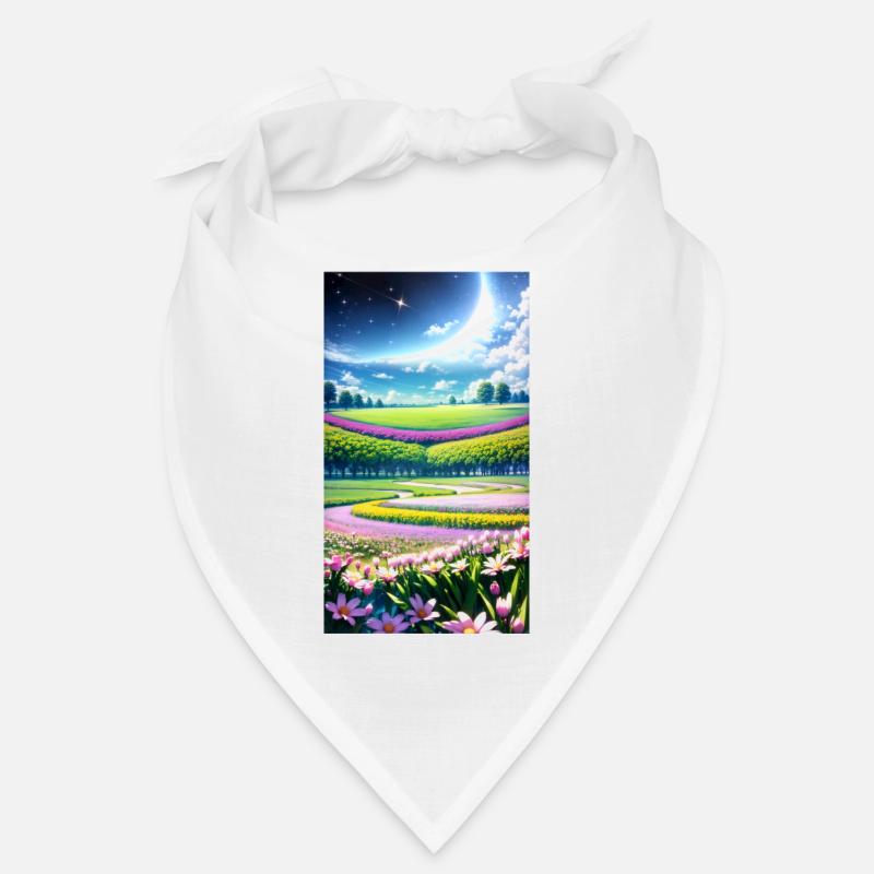Landscape with 4 Areas, Generative AI Bandana