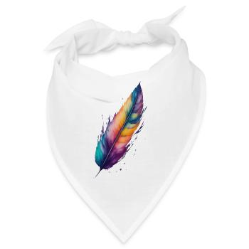 Feder - Bandana - Weiß - Vorne