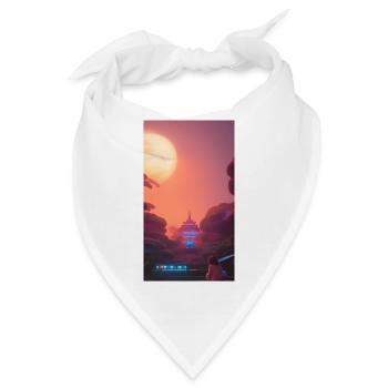 Verzauberte Dämmerung - Bandana - Weiß - Vorne