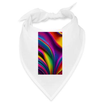 Farbexplosion der Abstraktion - Bandana - Weiß - Vorne