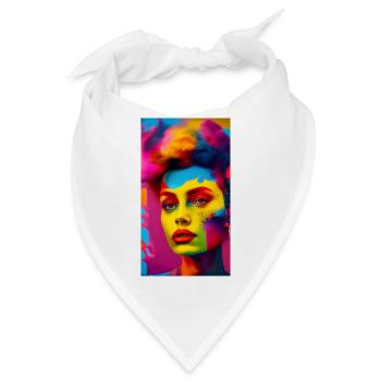 Farbenrausch der Schönheit - Bandana - Weiß - Vorne