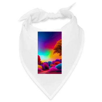 Leuchtendes Farbspektakel - Bandana - Weiß - Vorne