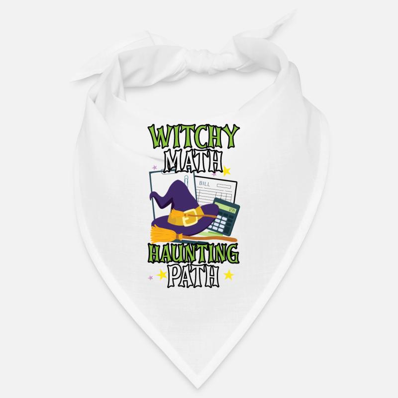 Witch Math Haunted Path Comptable Halloween Bandana