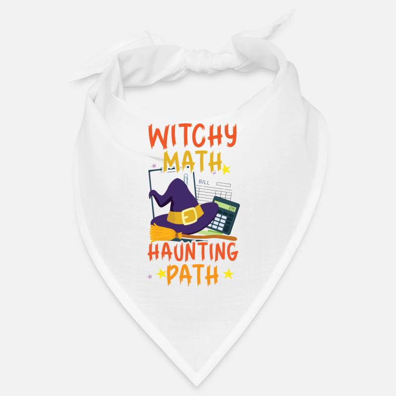 Witch Math Haunted Path Comptable Halloween Bandana